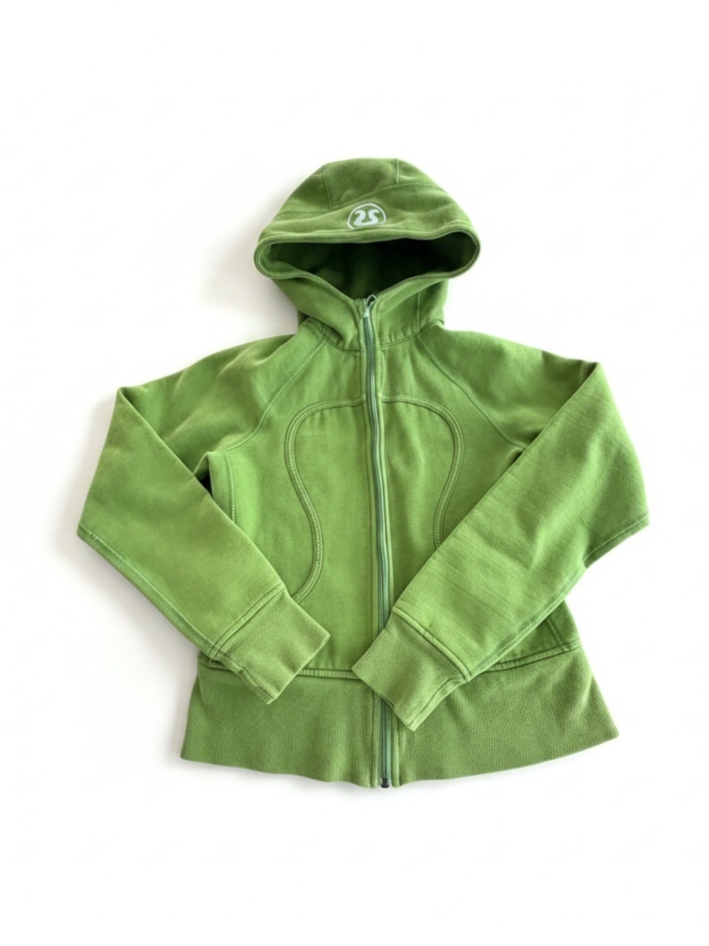 Lululemon Scuba Full Zip Hoodie Green in Fleece Jacket Womens VTG Sz 8